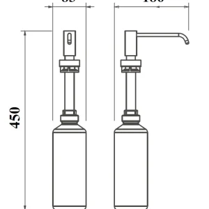 DISH39 Deck mounted short soap dispenser - Image 2