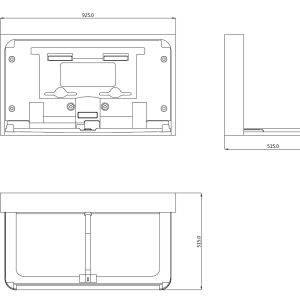 BABN82 WALL MOUNTED STAINLESS FRAME BABY CHANGER - Image 4